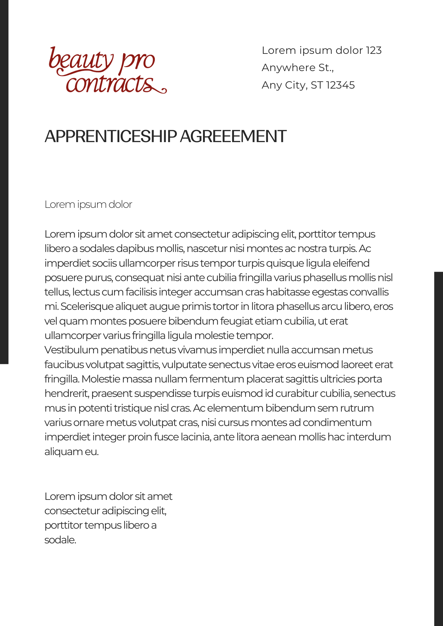 Apprenticeship Agreement